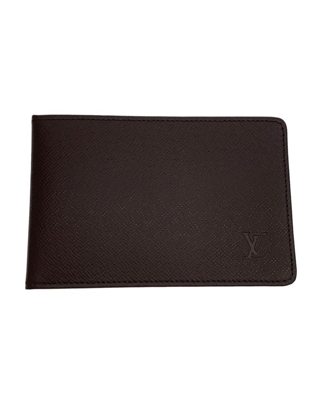 LOUIS VUITTON Pass Case Wallet Taiga Brown
